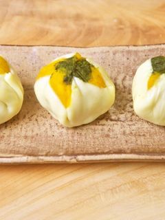 蒸しかぼちゃとチーズの茶巾絞り-レシピのメイン写真