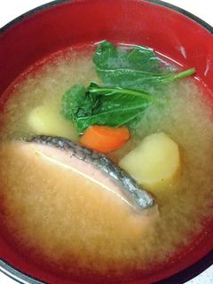 焼鮭の味噌汁-レシピのメイン写真