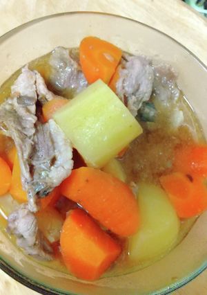 サバ缶の汁でたく肉じゃが-レシピのメイン写真