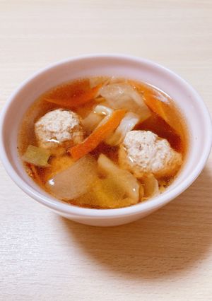肉団子と野菜のしょうがスープ-レシピのメイン写真