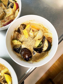 根菜茄子簡単梅炒飯味温野菜サラダ-レシピのメイン写真