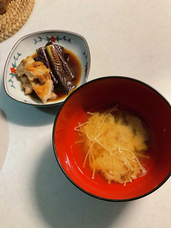 茄子の揚げ浸し、味噌汁-レシピのメイン写真