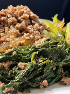 チンゲンサイとひき肉の中華炒め-レシピのメイン写真