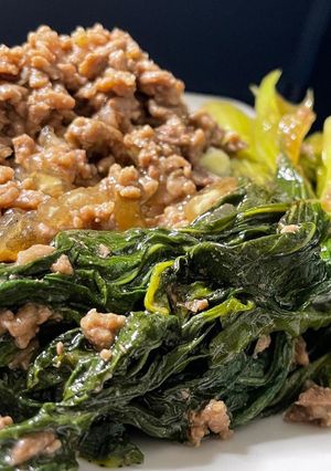 チンゲンサイとひき肉の中華炒め-レシピのメイン写真
