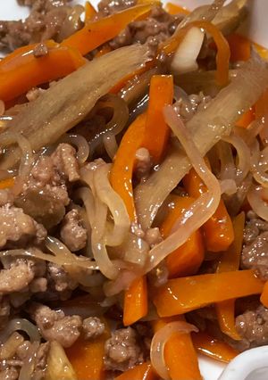 ひき肉と牛蒡のあまから-レシピのメイン写真