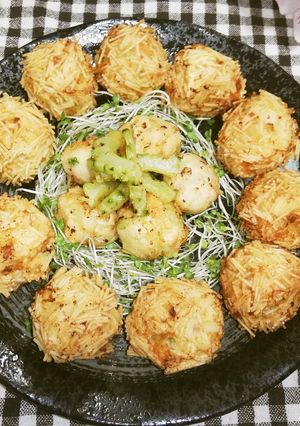 パリパリ衣のゴーヤ入りえび団子・とり団子-レシピのメイン写真
