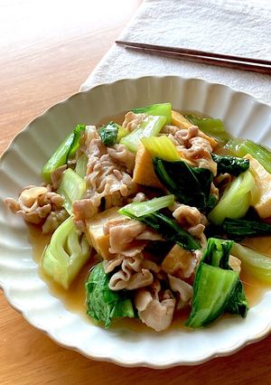 *豚バラと青梗菜のとろみあん*-レシピのメイン写真