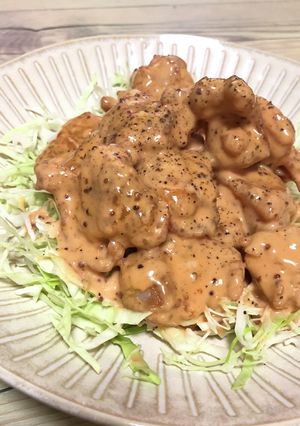 ビールか飯か！鶏モモ肉のオーロラソース-レシピのメイン写真