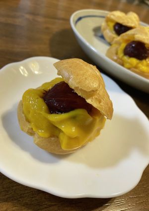甘酒でかぼちゃシュークリーム（砂糖不使用）-レシピのメイン写真