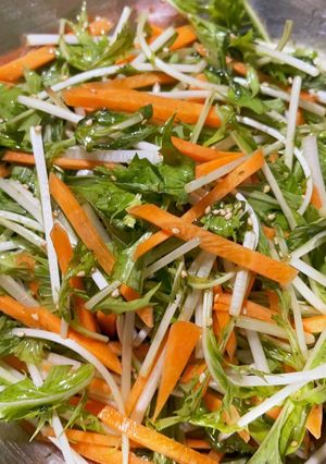 水菜とにんじんの中華あえ-レシピのメイン写真
