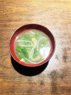 もやしと刻みオクラのこし味噌汁-レシピのメイン写真