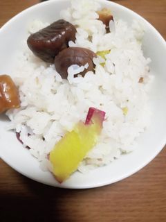 簡単 栗とさつまいもごはん-レシピのメイン写真