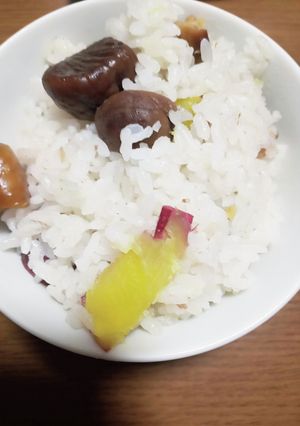 簡単 栗とさつまいもごはん-レシピのメイン写真