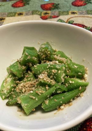 レンジで簡単☆オクラのゴマ和え-レシピのメイン写真