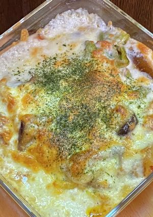 冷凍うどんとトマトソースで茄子のグラタン-レシピのメイン写真