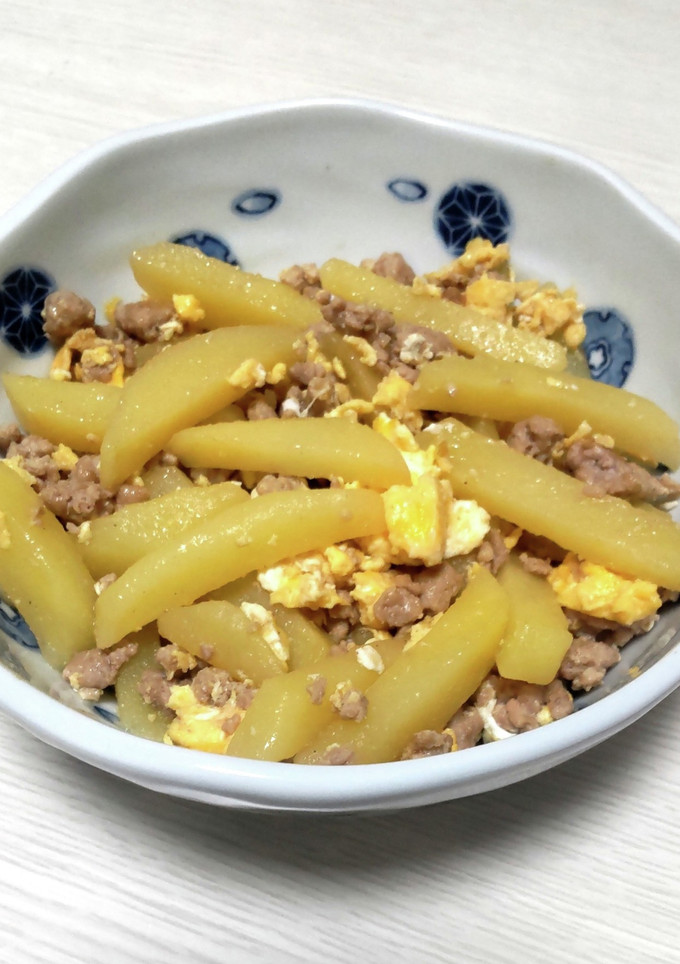 じゃがいもとひき肉の炒め煮-レシピのメイン写真