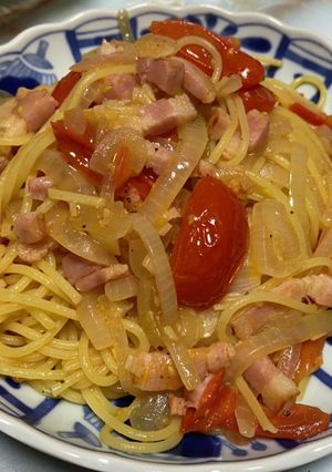 ミニトマトのペペロンチーノ-レシピのメイン写真