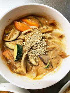 レンジ肉無チクワきな粉デミオム味野菜炒め-レシピのメイン写真
