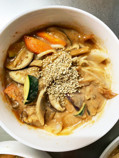 レンジ肉無チクワきな粉デミオム味野菜炒め-レシピのメイン写真