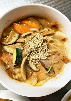 レンジ肉無チクワきな粉デミオム味野菜炒め-レシピのメイン写真