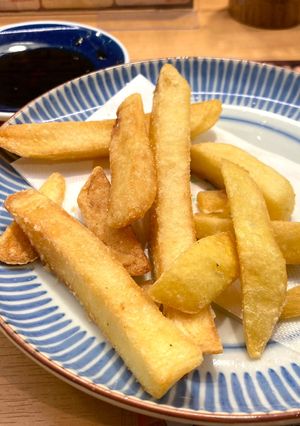 フライドポテトに焼き鳥のタレ-レシピのメイン写真