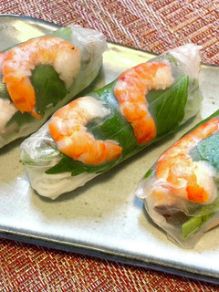 蒸し鶏とビーフンの生春巻き-レシピのメイン写真