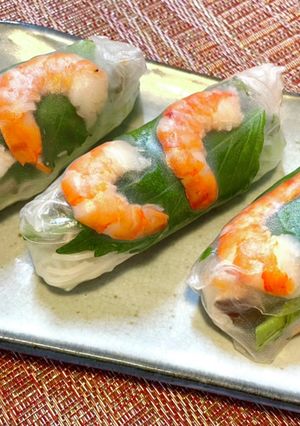 蒸し鶏とビーフンの生春巻き-レシピのメイン写真
