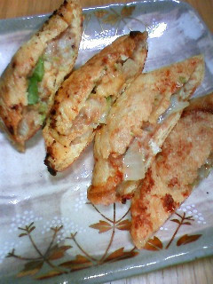 オイマヨ餃子の具の油揚げ詰め焼き-レシピのメイン写真