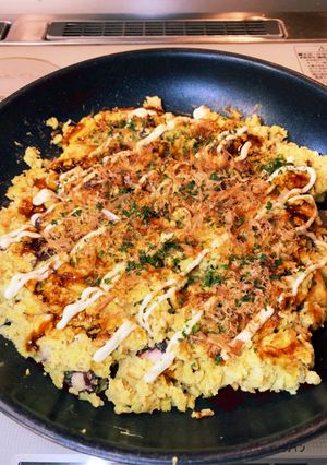 大豆粉で小麦粉置き換え☆オープンたこ焼き-レシピのメイン写真