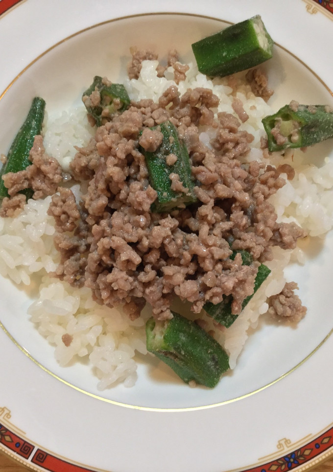 豚ひき肉とオクラの粒みそ炒め-レシピのメイン写真