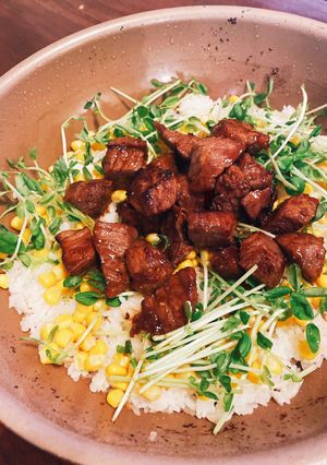 ペッパーランチ風☆ステーキ焼き飯♪-レシピのメイン写真