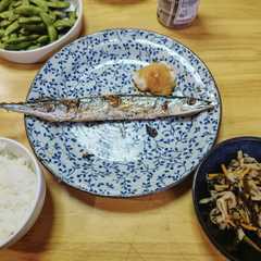 รูปของ 秋の味覚　秋刀魚の塩焼き