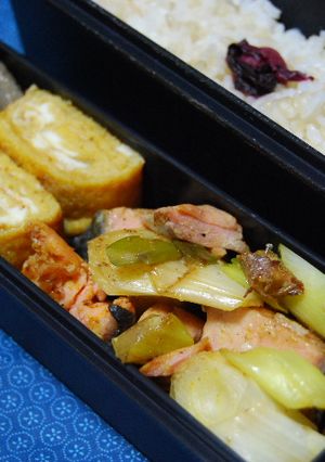 塩鮭と長ネギのカレー炒め-レシピのメイン写真