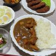 牛脂で作るポークカレーライス