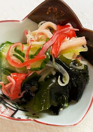 きゅうりと玉葱とわかめとカニカマの酢の物-レシピのメイン写真