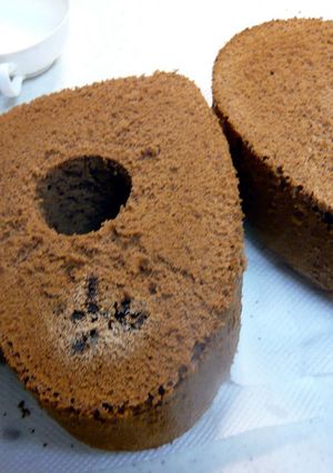 ハートのチョコレートシフォンケーキ-レシピのメイン写真