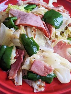 キャベツと焼豚の炒め物-レシピのメイン写真