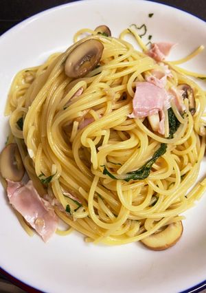 生ハム マッシュルーム しそオイルパスタ-レシピのメイン写真