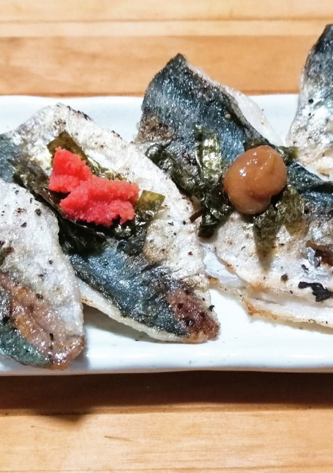 おつまみぴったり☆タラコと梅のアジ焼き☆-レシピのメイン写真
