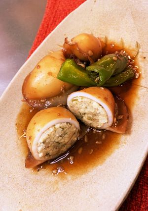 ご飯代用☆高野豆腐×オートミールでイカ飯-レシピのメイン写真