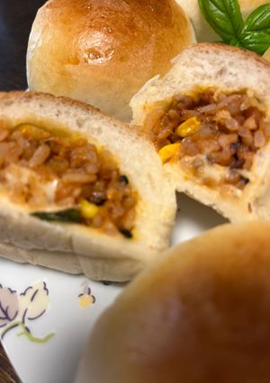 ライスコロッケ風？ケチャップご飯パン-レシピのメイン写真