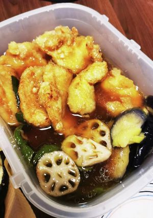 鶏むね肉と野菜の揚げ出し-レシピのメイン写真