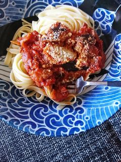 たっぷりベーコンと茄子のトマトパスタ-レシピのメイン写真