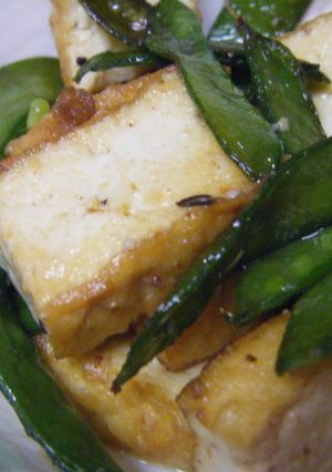 厚揚げ&さやえんどうくん-レシピのメイン写真