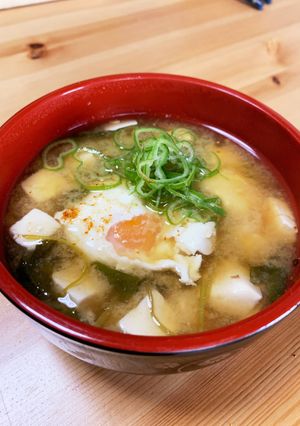 味噌汁 余った味噌汁にタマゴ-レシピのメイン写真