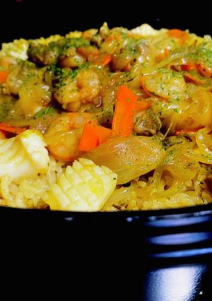 簡単【すき焼き鍋で・炊き込みカレー】-レシピのメイン写真