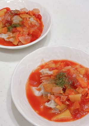 簡単絶品!トマトスープ餃子!!-レシピのメイン写真