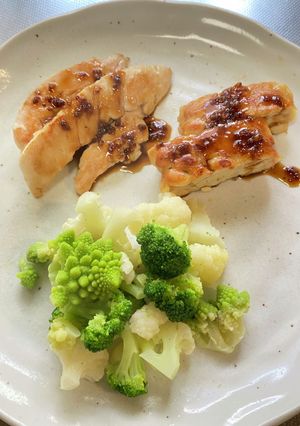 テンペとチキンのデーツマスタードソース-レシピのメイン写真