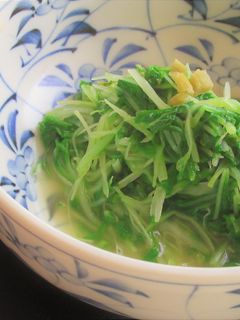 〚 つまみ菜のおひたし わさび風味 〛-レシピのメイン写真