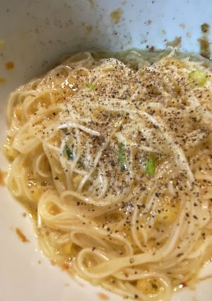 釜玉そうめんブラックペッパー-レシピのメイン写真